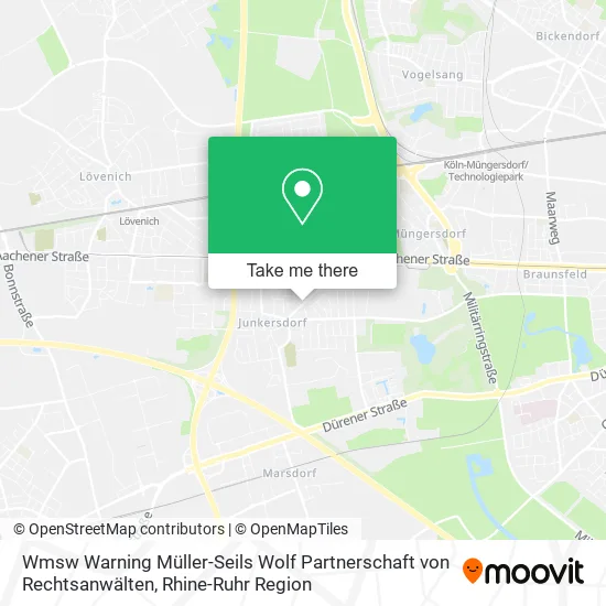 Карта Wmsw Warning Müller-Seils Wolf Partnerschaft von Rechtsanwälten