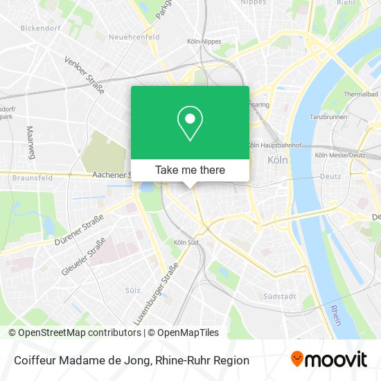 Coiffeur Madame de Jong map