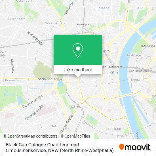 Black Cab Cologne Chauffeur- und Limousinenservice map