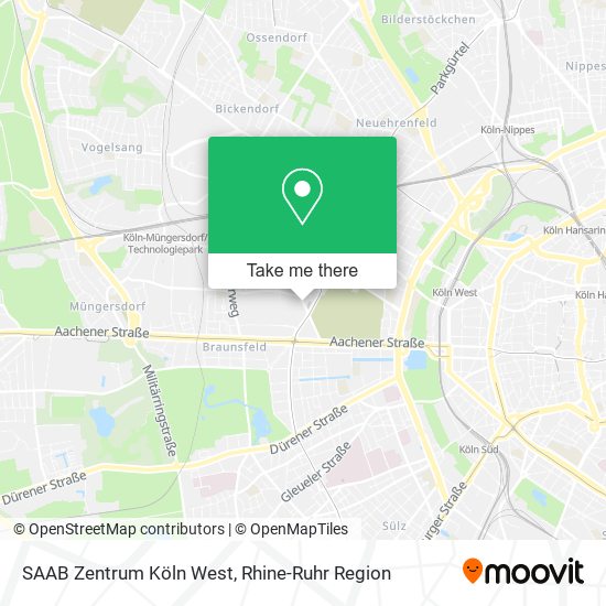 SAAB Zentrum Köln West map