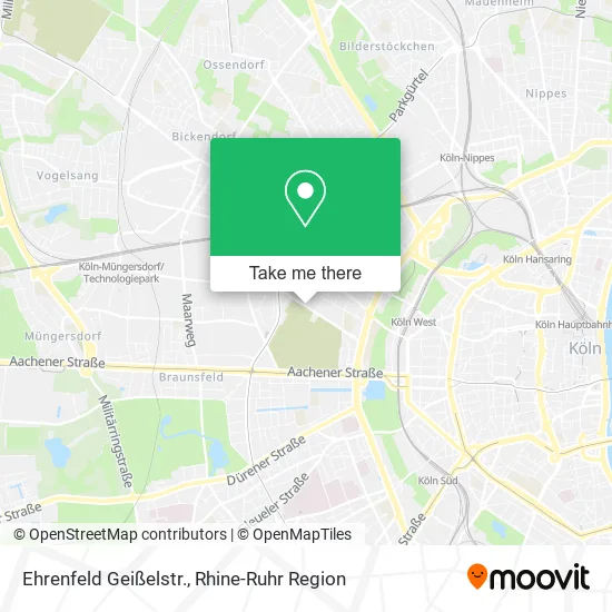 Карта Ehrenfeld Geißelstr.