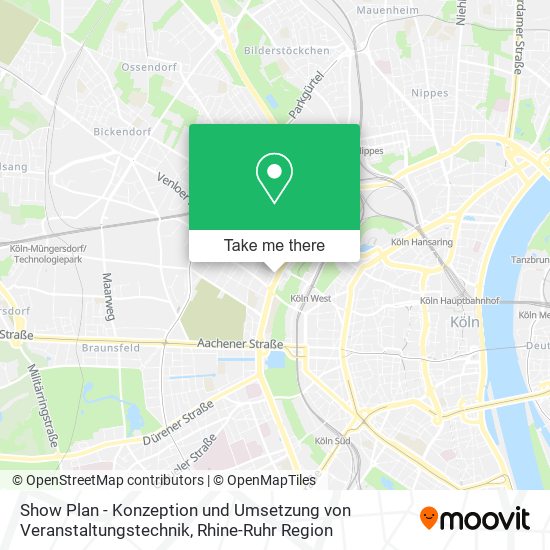 Карта Show Plan - Konzeption und Umsetzung von Veranstaltungstechnik