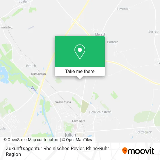 Карта Zukunftsagentur Rheinisches Revier