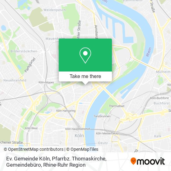 Ev. Gemeinde Köln, Pfarrbz. Thomaskirche, Gemeindebüro map