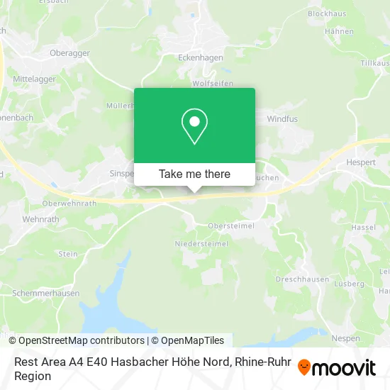 Карта Rest Area A4 E40 Hasbacher Höhe Nord