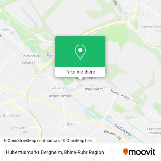 Hubertusmarkt Bergheim map