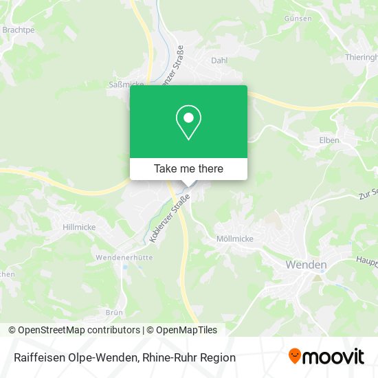 Raiffeisen Olpe-Wenden map