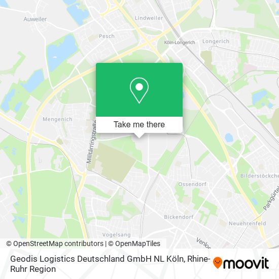 Geodis Logistics Deutschland GmbH NL Köln map