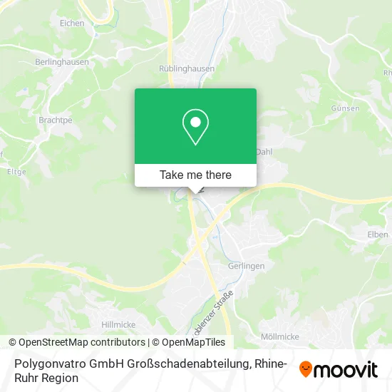Карта Polygonvatro GmbH Großschadenabteilung