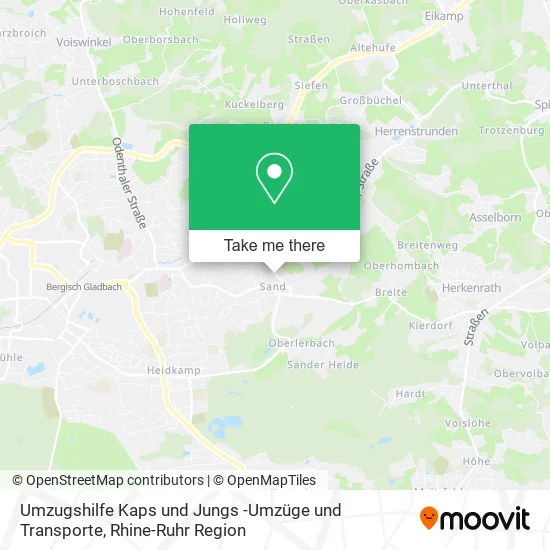 Umzugshilfe Kaps und Jungs -Umzüge und Transporte map