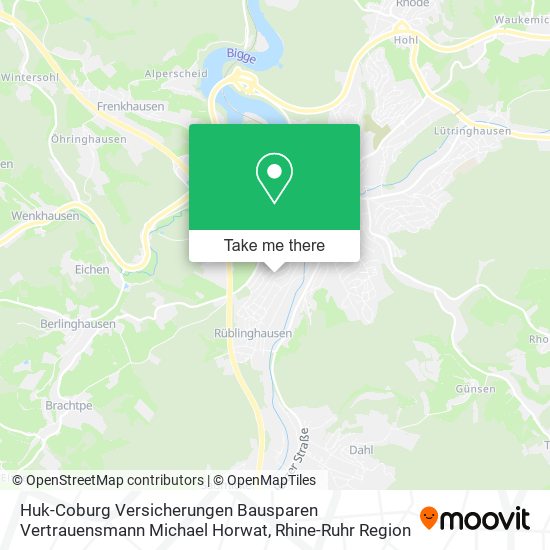 Huk-Coburg Versicherungen Bausparen Vertrauensmann Michael Horwat map