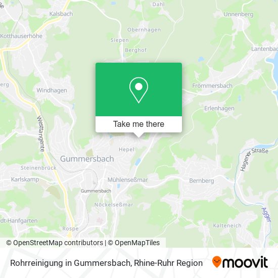 Rohrreinigung in Gummersbach map