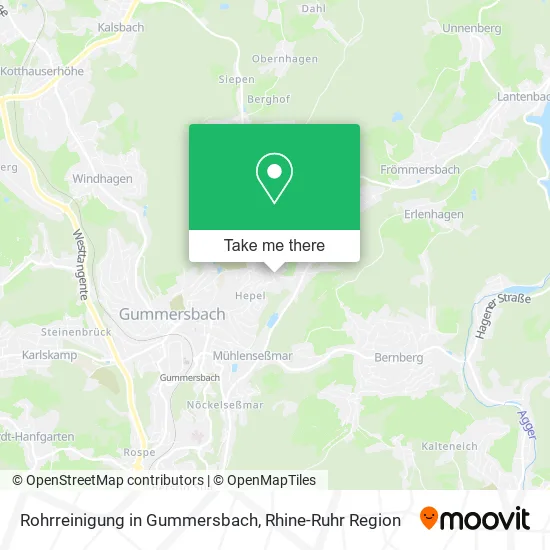 Rohrreinigung in Gummersbach map
