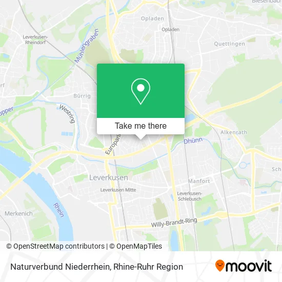 Карта Naturverbund Niederrhein