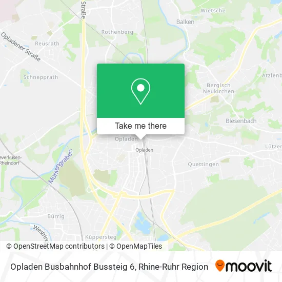Карта Opladen Busbahnhof Bussteig 6
