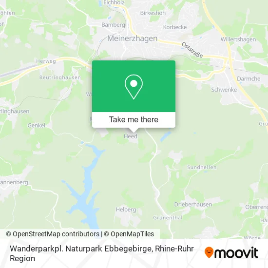 Карта Wanderparkpl. Naturpark Ebbegebirge
