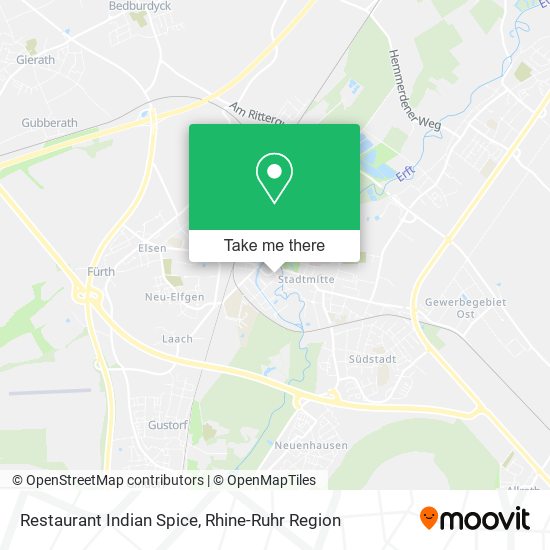 Restaurant Indian Spice map