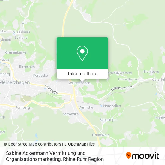 Карта Sabine Ackermann Vermittlung und Organisationsmarketing