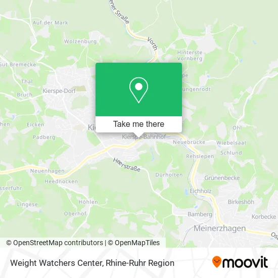 Карта Weight Watchers Center