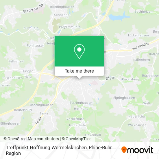 Карта Treffpunkt Hoffnung Wermelskirchen