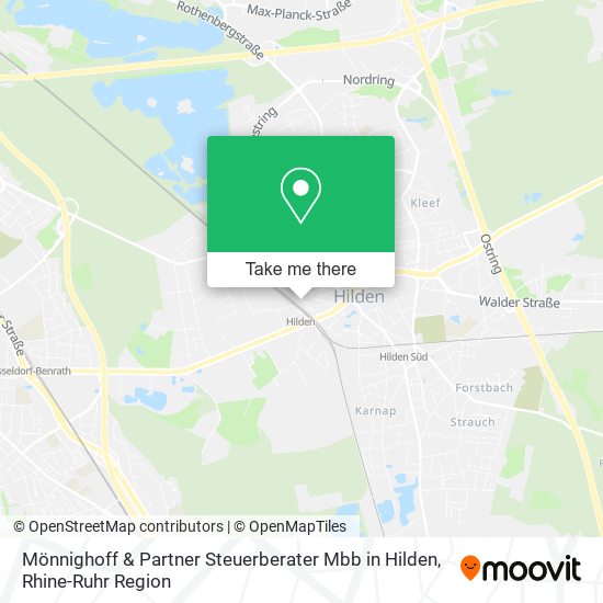 Карта Mönnighoff & Partner Steuerberater Mbb in Hilden