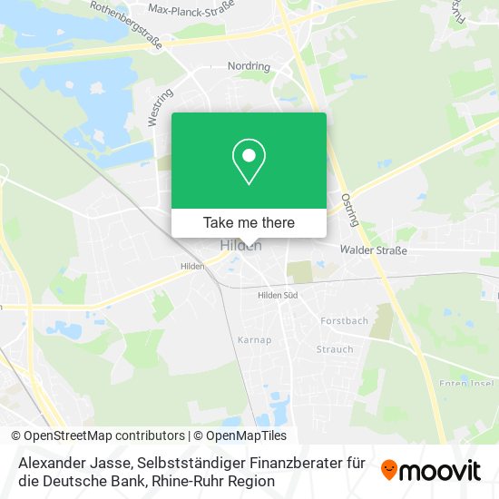 Alexander Jasse, Selbstständiger Finanzberater für die Deutsche Bank map