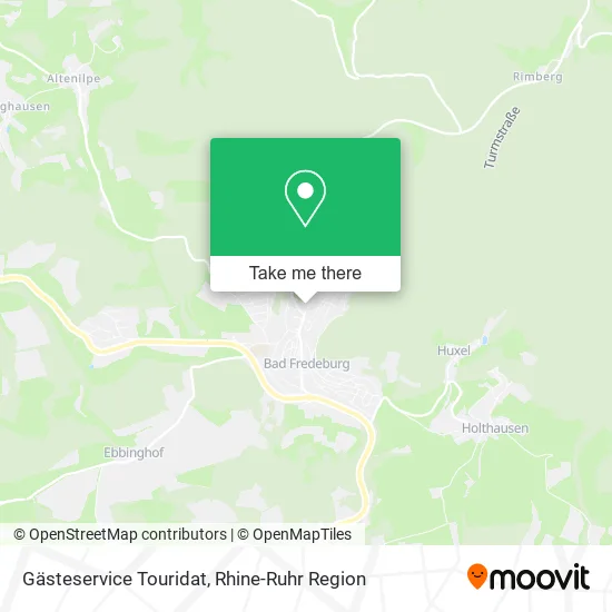 Карта Gästeservice Touridat