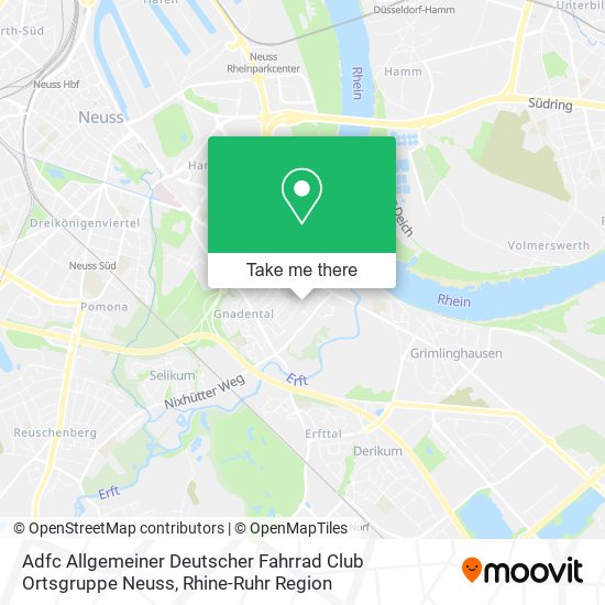 Adfc Allgemeiner Deutscher Fahrrad Club Ortsgruppe Neuss map