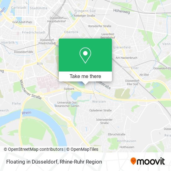 Floating in Düsseldorf map