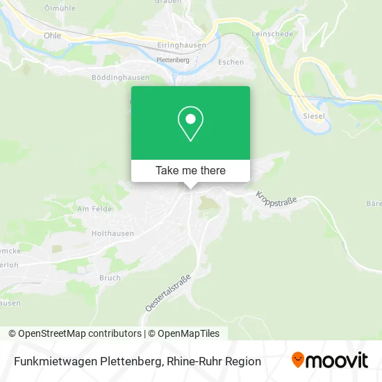 Карта Funkmietwagen Plettenberg