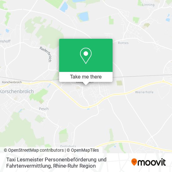 Taxi Lesmeister Personenbeförderung und Fahrtenvermittlung map