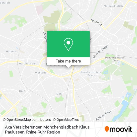 Карта Axa Versicherungen Mönchengladbach Klaus Paulussen