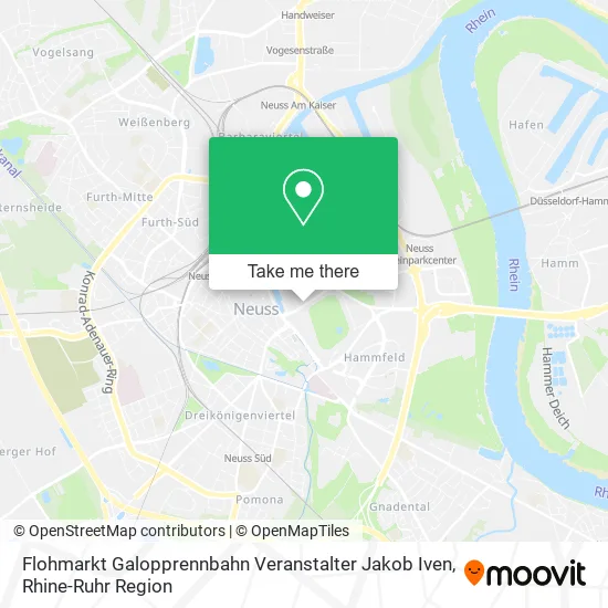 Карта Flohmarkt Galopprennbahn Veranstalter Jakob Iven