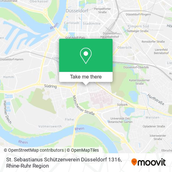 St. Sebastianus Schützenverein Düsseldorf 1316 map