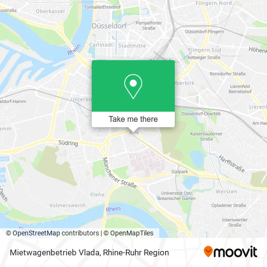 Карта Mietwagenbetrieb Vlada