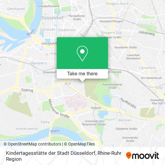 Карта Kindertagesstätte der Stadt Düsseldorf