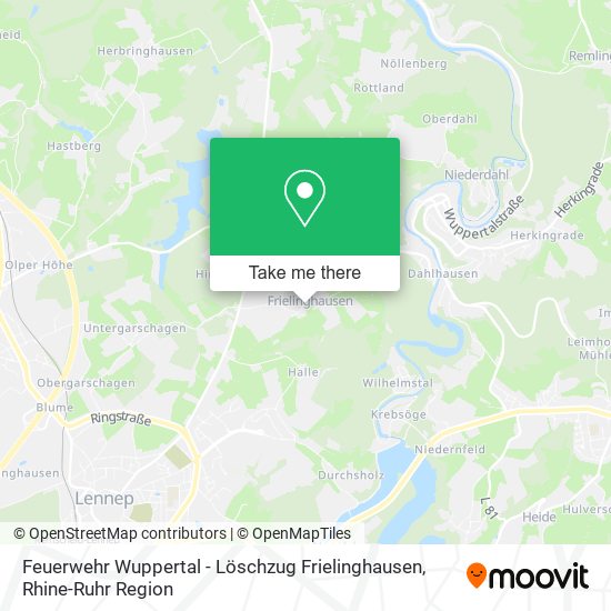 Feuerwehr Wuppertal - Löschzug Frielinghausen map