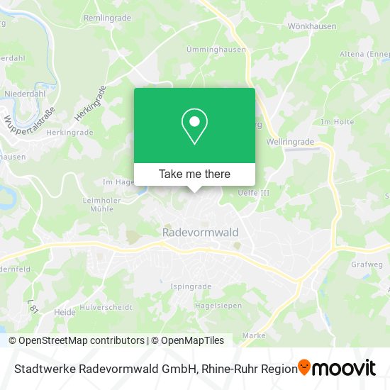 Карта Stadtwerke Radevormwald GmbH