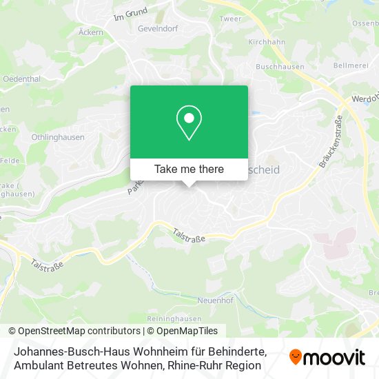 Johannes-Busch-Haus Wohnheim für Behinderte, Ambulant Betreutes Wohnen map