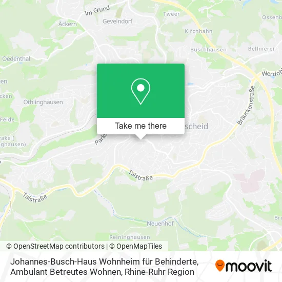 Карта Johannes-Busch-Haus Wohnheim für Behinderte, Ambulant Betreutes Wohnen