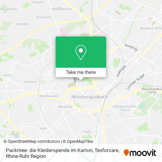 Packmee- die Kleiderspende im Karton, Texforcare map