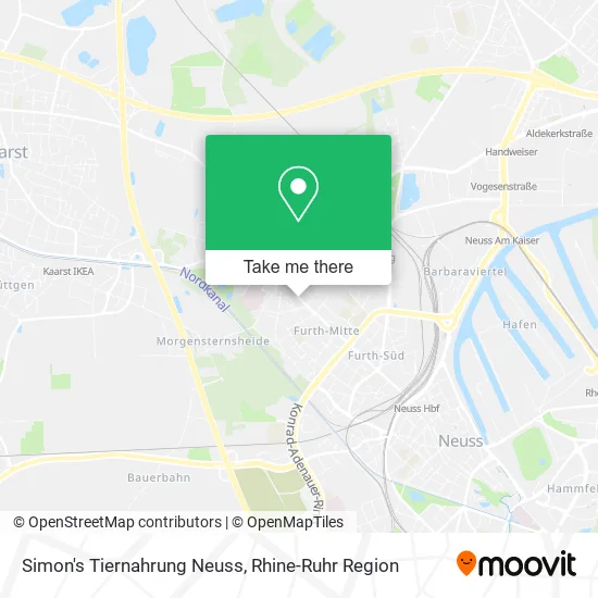 Карта Simon's Tiernahrung Neuss