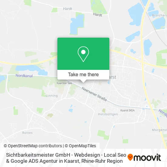 Карта Sichtbarkeitsmeister GmbH - Webdesign - Local Seo & Google ADS Agentur in Kaarst