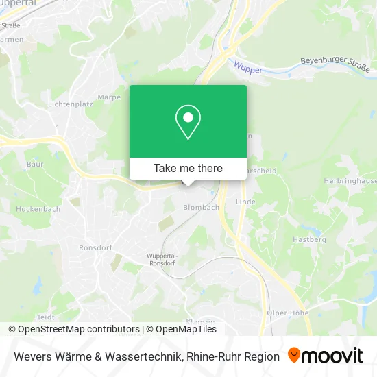 Карта Wevers Wärme & Wassertechnik