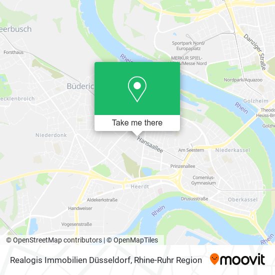 Realogis Immobilien Düsseldorf map