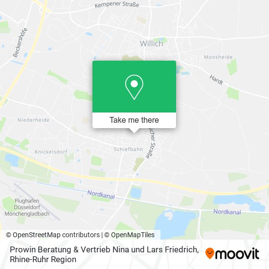Prowin Beratung & Vertrieb Nina und Lars Friedrich map