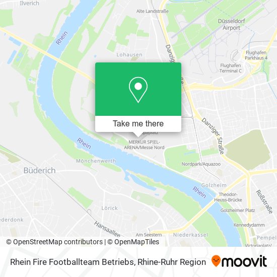 Rhein Fire Footballteam Betriebs map
