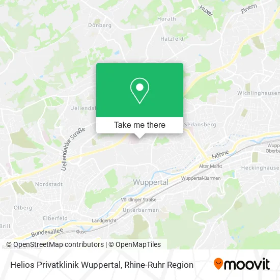 Карта Helios Privatklinik Wuppertal