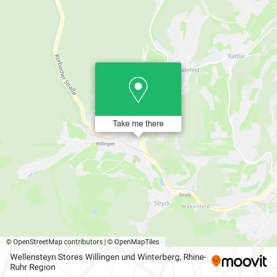 Wellensteyn Stores Willingen und Winterberg map