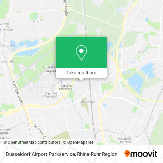 Düsseldorf Airport Parkservice map